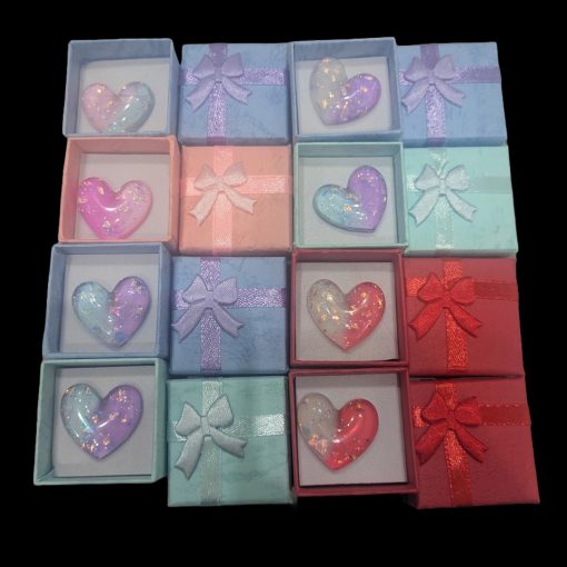 Mini Heart Shaped Ornament With Gift Box Single